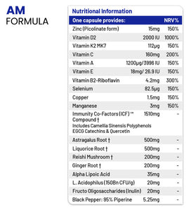 RecoverUp® Immune Support 24h™ (AM & PM formulas)